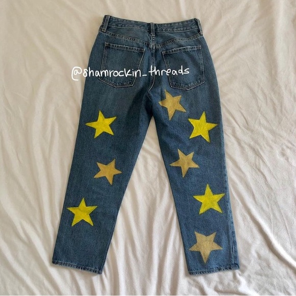 hand painted Notre Dame Fighting Irish pants jeans - Picture 5 of 9
